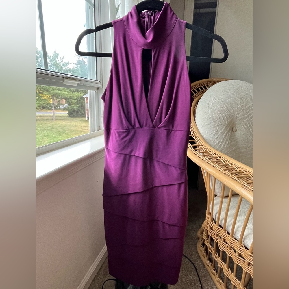 NWOT WHBM Elegant Purple instant sliming Sleeveless Dress